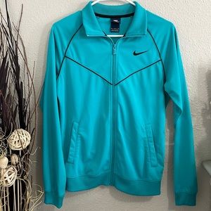 Nike turquoise track zip up jacket.
